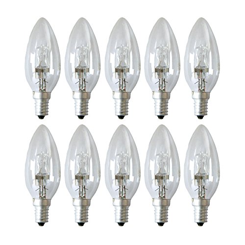 NCC-Licht 10 x Kerze Eco Glühbirne 18W = 25W / 23W E14 Halogen Leuchtmittel Kerzen von NCC-Licht