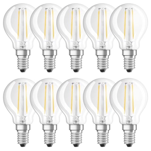 NCC-Licht 10 x LED Filament Leuchtmittel Tropfen 2,5W = 25W E14 klar 250lm 840 Neutralweiß 4000K von NCC-Licht