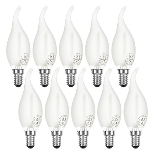 NCC-Licht 10 x LED Filament Windstoß Kerze 2W fast 25W E14 MATT 230lm Leuchtmittel extra warmweiß 2200K Retro Nostalgie NCC-Licht 10 x LED Filament Windstoß Kerze 2W fast 25W E14 MATT 230lm Leuchtmittel extra warmweiß 2200K Retro Nostalgie von NCC-Licht