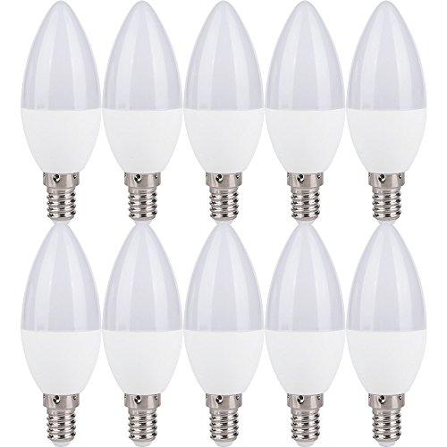 10 x LED Leuchtmittel Kerze 7W = 40W E14 matt 560lm kaltweiß 6500K Tageslicht 10 x LED Leuchtmittel Kerze 7W = 40W E14 matt 560lm kaltweiß 6500K Tageslicht von NCC-Licht