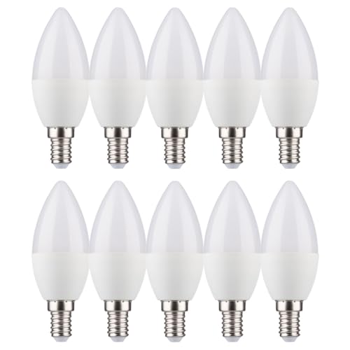 NCC-Licht 10 x LED Leuchtmittel Kerzen 3,4W = 25W E14 matt 250lm warmweiß 2700K 280° von NCC-Licht