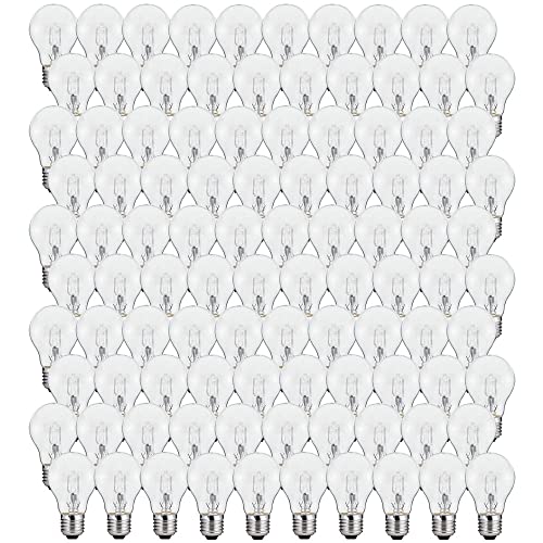 NCC-Licht 100 x Eco Halogen Leuchtmittel Birnenform A55 28W = 34W E27 klar dimmbar warmweiß von NCC-Licht