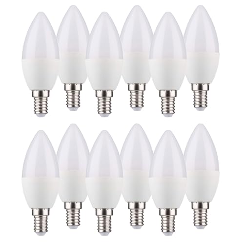 NCC-Licht 12 x LED Leuchtmittel Kerzen 3,4W = 25W E14 matt 250lm warmweiß 2700K von NCC-Licht