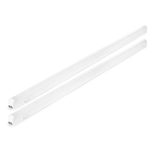 NCC-Licht 2 x LED Unterbauleuchte Lightbar Connect Linex 86cm Weiß IP20 15W 1650lm Warmweiß 3000K mit Schalter von NCC-Licht