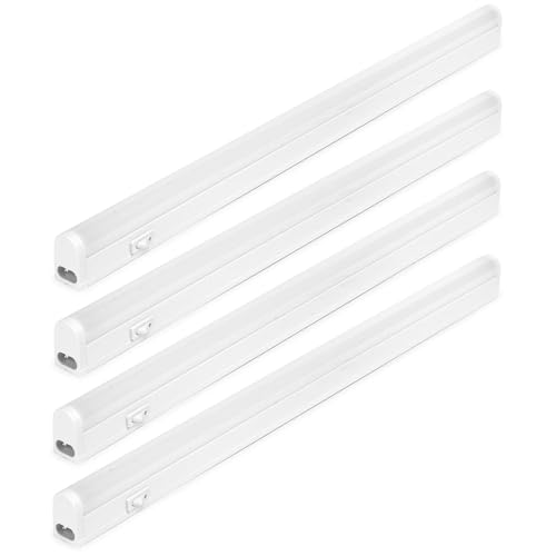 NCC-Licht 4 x LED Unterbauleuchte Lightbar Connect Linex 60cm Weiß IP20 10W 1100lm Neutralweiß 4000K mit Schalter von NCC-Licht