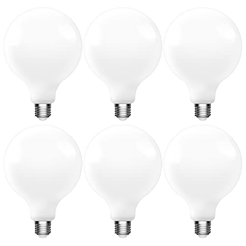 NCC-Licht 6 x LED Filament Leuchtmittel Globe G120 8,6W = 75W E27 opal 1055lm warmweiß 2700K DIMMBAR von NCC-Licht