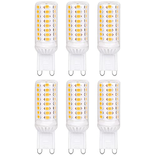 NCC-Licht 6 x LED Leuchtmittel Stiftsockellampe 4,5W G9 klar 560lm 840 Neutralweiß 4000K 300° von NCC-Licht