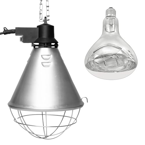 NCC-Licht Aufzuchtleuchte Wärmelampe Wärmestrahler Infrarot Rotlicht BR125 150W Klar für Tiere Hühner Ferkel Schutzkorb + Sparschalter 5m Kabel & Stecker NCC-Licht Aufzuchtleuchte Wärmelampe Wärmestrahler Infrarot Rotlicht BR125 150W Klar für Tiere Hühner Ferkel Schutzkorb + Sparschalter 5m Kabel & Stecker von NCC-Licht