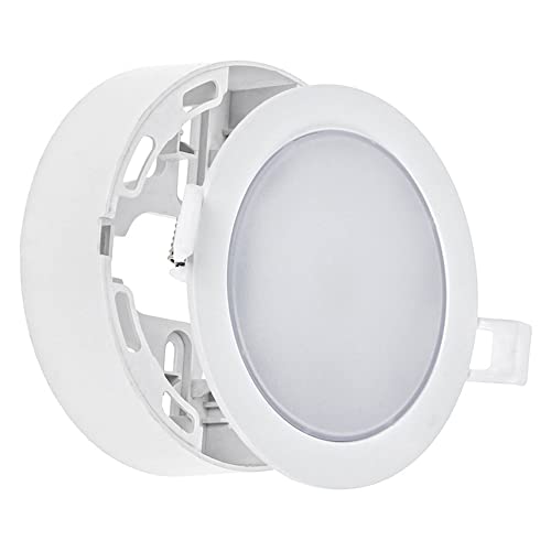 NCC-Licht LED Aufbau- & Einbaupanel Downlight ALGINE 2in1 Weiß rund Ø11,5cm 6W 750lm Neutralweiß 4000K 110° von NCC-Licht