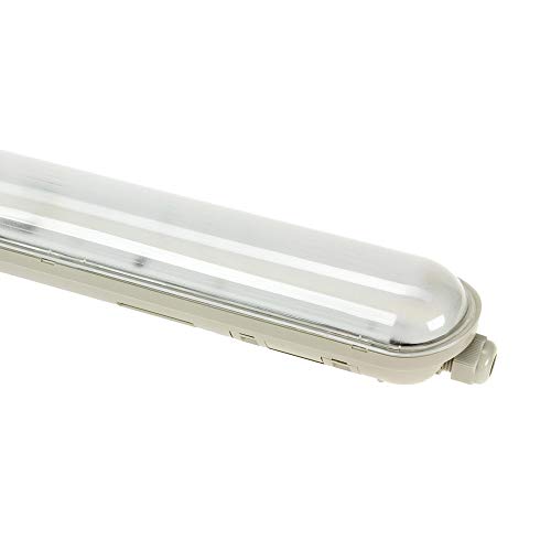 NCC-Licht LED Deckenleuchte Feuchtraumleuchte Limea Gigant 2 60cm Weiß IP65 20W 3000lm Neutralweiß 4000K von NCC-Licht