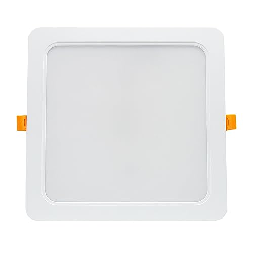 NCC-Licht LED Einbauleuchte Downlight DURE 3 Weiß eckig 22x22cm IP54 24W 2900lm Neutralweiß 4000K 110° von NCC-Licht