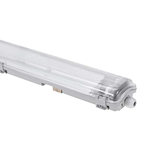 NCC-Licht LED LED Feuchtraumleuchte Wannenleuchte 120cm IP65 2 x 18W G13/T8 1650lm warmweiß 3000K von NCC-Licht