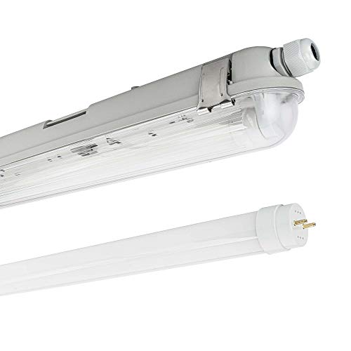 NCC-Licht LED Feuchtraumleuchte Wannenleuchte 150cm 1 x 22W T8 Röhre 840 Neutralweiß 4000K IP65 von NCC-Licht