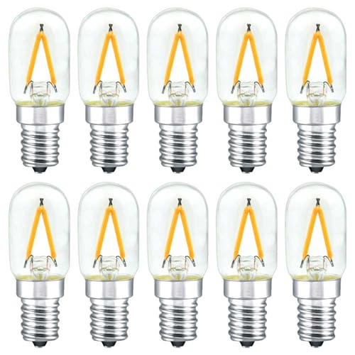 NCC-Licht LED Filament Leuchtmittel Röhre T22x55 1,5W E14 klar 180lm extra warmweiß 2200K (10 Stück) von NCC-Licht