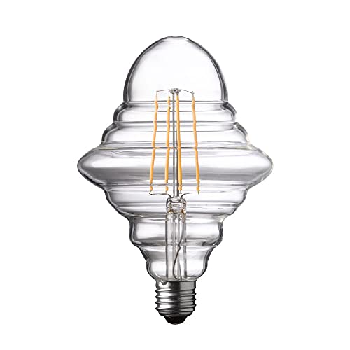 NCC-Licht LED Filament Retro Leuchtmittel Vintage K125 Kreisel-Form 4W E27 klar 300lm extra warmweiß 1800K von NCC-Licht