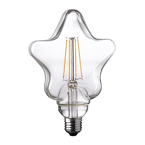 NCC-Licht LED Filament Retro Leuchtmittel Vintage S125 Stern-Form 4W E27 klar 300lm extra warmweiß 1800K von NCC-Licht