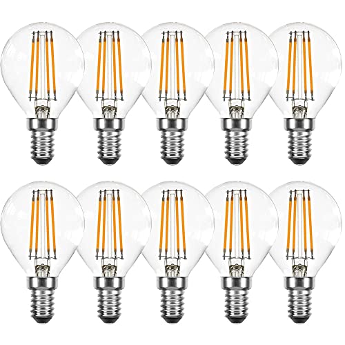 NCC-Licht LED Filament Tropfen 4W = 40W E14 Klar Glühfaden 360° extra warmweiß 2200K DIMMBAR (10 Stück) von NCC-Licht