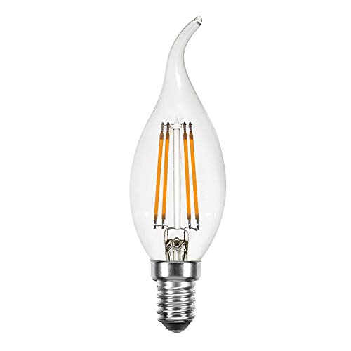 NCC-Licht LED Filament Windstoß Kerze 4W = 40W E14 klar Glühlampe Glühbirne extra warmweiß 2200K NCC-Licht LED Filament Windstoß Kerze 4W = 40W E14 klar Glühlampe Glühbirne extra warmweiß 2200K von NCC-Licht