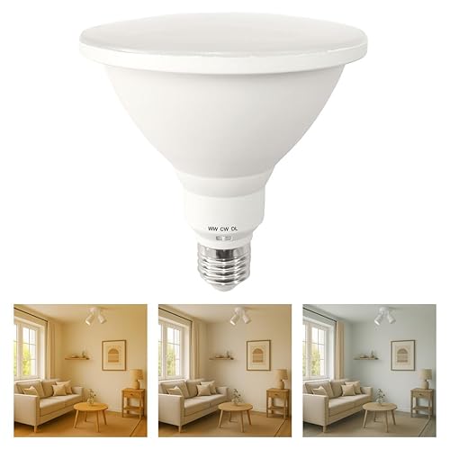 NCC-Licht LED Leuchtmittel PAR38 Reflektor IP65 15W E27 CCT Farbtemperaturwechsel 2700/4000/6500K 110° von NCC-Licht