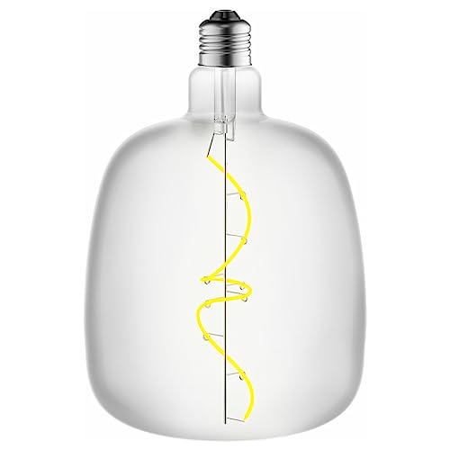 NCC-Licht LED Spiral Filament V140 Vase 4,5W = 15W E27 Rauchglas 140lm extra warmweiß 1800K DIMMBAR von NCC-Licht