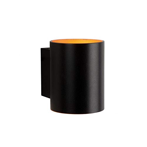 NCC-Licht Wandleuchte Squalla rund Schwarz matt & Gold IP20 Up & Down Aluminium 4W G9 460lm Tageslichtweiß 6000K von NCC-Licht