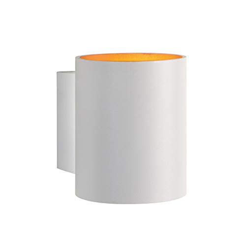 NCC-Licht Wandleuchte Squalla rund Weiß matt & Gold IP20 Up & Down Aluminium 4W G9 460lm Tageslichtweiß 6000K von NCC-Licht