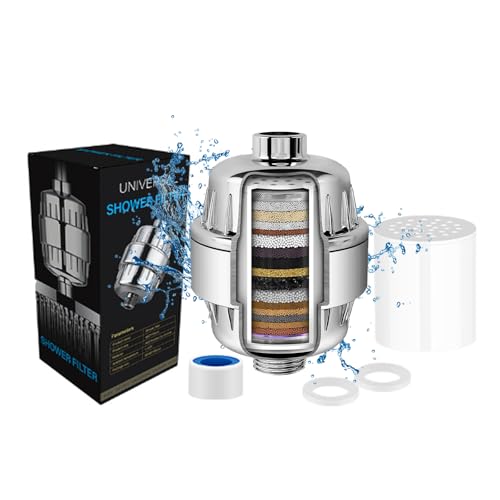 NCCHDZSW 36 Stufen Duschfilter mit 1 Filterpatrone Wasserfilter Dusche mit Vitamin C Duschkopf Wasserfilter zur Entfernung von Chlor und Fluorid und Schwermetallen Duschfilter Kalk Duschkopffilter von NCCHDZSW