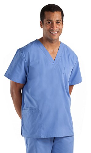 NCD Medical/Prestige Medical 302-CBL-XS Scrub Top, Blau Ciel, XS von NCD Medical/Prestige Medical