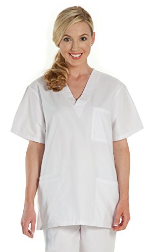 NCD Medical/Prestige Medical 302-WHT-M Scrub Top, Weiß, M von NCD Medical/Prestige Medical