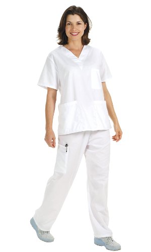 NCD Medical/Prestige Medical 50109-1 scrub top-white XS von PRESTIGE MEDICAL