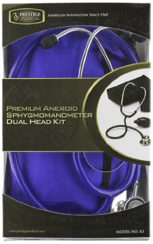 NCD Medical/Prestige Medical Set mit Aneroid-Manometer und Doppelkopf-Stethoskop, Königsblau von Prestige Medical