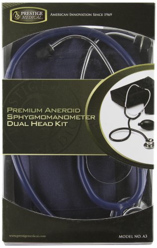 NCD Medical/Prestige Medical Set mit Aneroid-Manometer und Doppelkopf-Stethoskop, Marineblau von NCD Medical/Prestige Medical