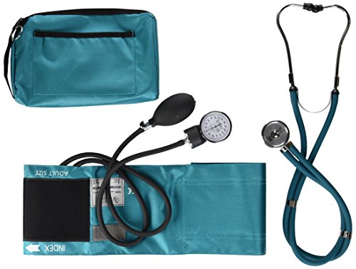 NCD Medical/Prestige Medical Set mit Aneroid-Manometer und Doppelkopf-Stethoskop, Petrol von Prestige Medical