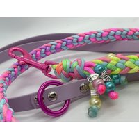Hundeleine Paracord Geflochten Herzmuster Mit Biothane Verstellbar Lila Regenbogen Pink Hundeleine Paracord Geflochten Herzmuster Mit Biothane Verstellbar Lila Regenbogen Pink von NCDogbeauties