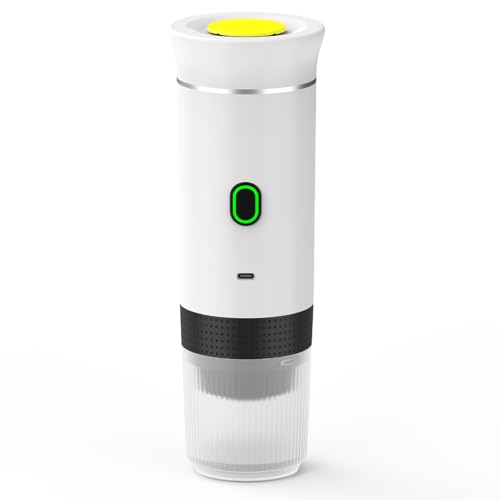 NCONCO Tragbare Espressomaschine für die Reise, Elektrische Kaffeemaschine für das Auto, 12V Auto- Kaffeemaschine Selbstheizend mit USB- C, für Auto und Zuhause 3 in 1 Camping- Kaffeemaschine (Weiß) von NCONCO