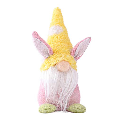 Ostern Deko Wichtel Handgemachte, Plüsch Osterhasen Zwerg, Frühlingdeko Handgemachte Osterpuppe Geschenke Osternschmuck, Hase Deko Tischdekoration, für Kinder Home Decorations Familie Innen Draußen von NCQiFei