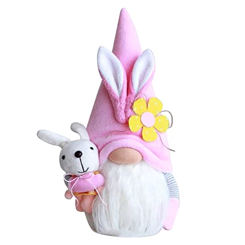 Ostern Deko Wichtel Handgemachte, Plüsch Osterhasen Zwerg, Frühlingdeko Handgemachte Osterpuppe Geschenke Osternschmuck, Hase Deko Tischdekoration, für Kinder Home Decorations Familie Innen Draußen von NCQiFei