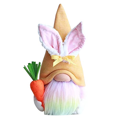 NCQiFei Ostern Deko Wichtel Handgemachte, Plüsch Osterhasen Zwerg, Frühlingdeko Handgemachte Osterpuppe Geschenke Osternschmuck, Hase Deko Tischdekoration, Decorations Innen Draußen (1-e) von NCQiFei