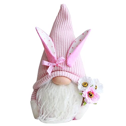 Ostern Deko Wichtel Handgemachte, Plüsch Osterhasen Zwerg, Frühlingdeko Handgemachte Osterpuppe Geschenke Osternschmuck, Hase Deko Tischdekoration, für Kinder Home Decorations Familie Innen Draußen von NCQiFei