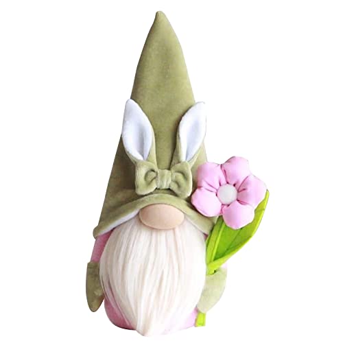 NCQiFei Ostern Deko Wichtel Handgemachte, Plüsch Osterhasen Zwerg, Frühlingdeko Handgemachte Osterpuppe Geschenke Osternschmuck, Hase Deko Tischdekoration, Decorations Innen Draußen (1-f) von NCQiFei