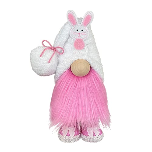 Ostern Deko Wichtel Handgemachte, Plüsch Osterhasen Zwerg, Frühlingdeko Handgemachte Osterpuppe Geschenke Osternschmuck, Hase Deko Tischdekoration, für Kinder Home Decorations Familie Innen Draußen von NCQiFei