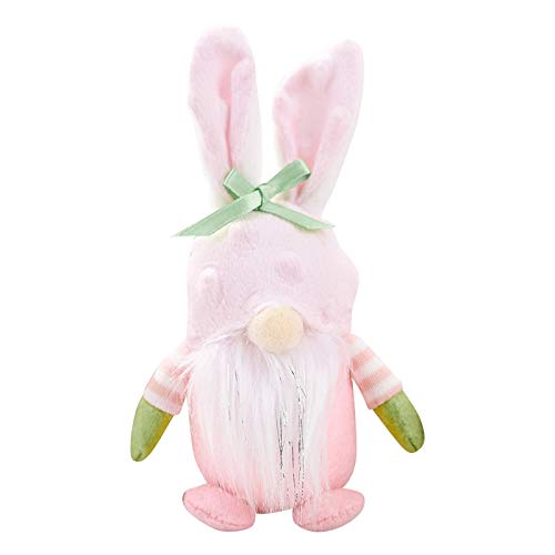 Ostern Deko Wichtel Handgemachte, Plüsch Osterhasen Zwerg, Frühlingdeko Handgemachte Osterpuppe Geschenke Osternschmuck, Hase Deko Tischdekoration, für Kinder Home Decorations Familie Innen Draußen von NCQiFei