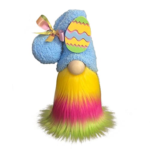 NCQiFei Ostern Deko Wichtel Handgemachte, Plüsch Osterhasen Zwerg, Frühlingdeko Handgemachte Osterpuppe Geschenke Osternschmuck, Hase Deko Tischdekoration, Decorations Innen Draußen (2-f) von NCQiFei
