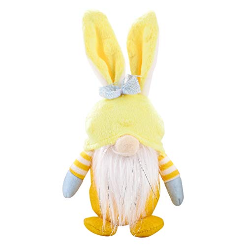 Ostern Deko Wichtel Handgemachte, Plüsch Osterhasen Zwerg, Frühlingdeko Handgemachte Osterpuppe Geschenke Osternschmuck, Hase Deko Tischdekoration, für Kinder Home Decorations Familie Innen Draußen von NCQiFei