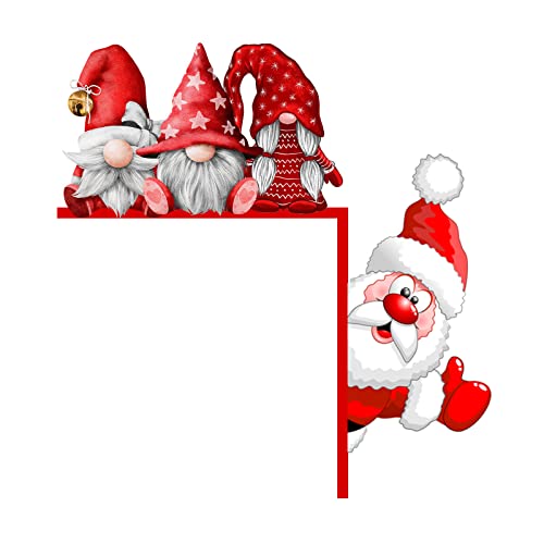 Weihnachten Türrahmen Dekorationen, Weihnachtsdeko Weihnachtsmann Deko, Weihnachtsdeko Purzelnde Elche, Weihnachtsmann für Türrahmen Deko Holz Weihnachten Türrahmen Ornament Für Home (1-B, One Size) von NCQiFei