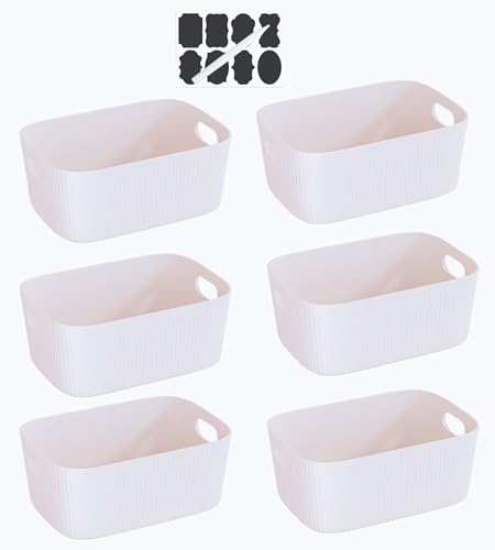 NCRGB 6 Aufbewahrungsbox Kunststoff Aufbewahrungskorb mit Griffen 25×16×10 cm,Badezimmer Küchenschrank Organizer,Aufbewahrungskorb Aufbewahrungsbox Küche,Boxen Aufbewahrung für Küche,Bad NCRGB 6 Aufbewahrungsbox Kunststoff Aufbewahrungskorb mit Griffen 25×16×10 cm,Badezimmer Küchenschrank Organizer,Aufbewahrungskorb Aufbewahrungsbox Küche,Boxen Aufbewahrung für Küche,Bad von NCRGB