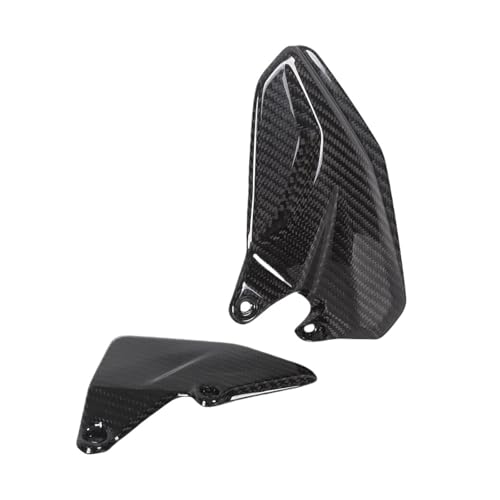 NCSAJCNX Kompatibel mit Ducati Multistrada V4 V4S Sport 2020 2021 2022 2023 Fersenplatten Carbonfaser-Motorrad-Fußrastenplattenschutzabdeckung(Gloss) von NCSAJCNX