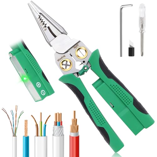 NCTNCX Abisolierzange, Vielzweckabisoliermesser mit Strommessfunktion, Abisolierer, Multifunktions Abisolierzange zum Schneiden und Ziehen von Drähten, Abisolierwerkzeug NCTNCX Abisolierzange, Vielzweckabisoliermesser mit Strommessfunktion, Abisolierer, Multifunktions Abisolierzange zum Schneiden und Ziehen von Drähten, Abisolierwerkzeug von NCTNCX
