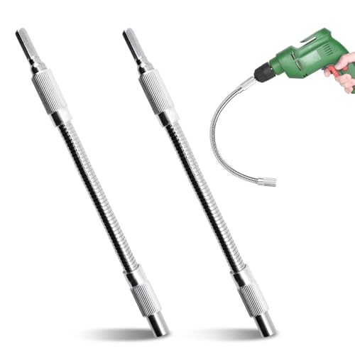 NCTNCX Biegsame Welle 2 StüCk Flexibler Bithalter 1/4 Hex-Shank Bit VerläNgerung Flexible Welle FüR Bohrmaschine Und Schraubendreher In Engen RäUmen (200MM) von NCTNCX