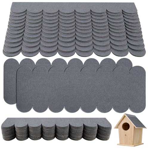 NCTNCX Dachpappe Selbstklebend 32 StüCk Dachpappe Schindeln,Selbstklebend Dachschindeln FüR Vogelhaus Verzierungen FüR VogelhäUschen,Nistkasten,Diy-Basteleien Dachziegel (Grau) von NCTNCX